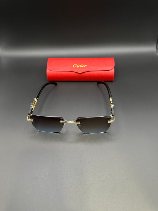 CARTIER sunglasses black/gold