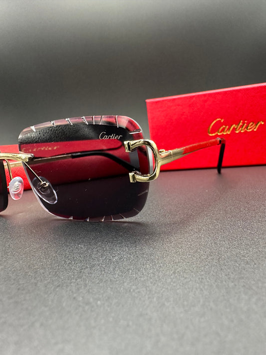 CARTIER Facet Stirrup Gold  Sunglasses