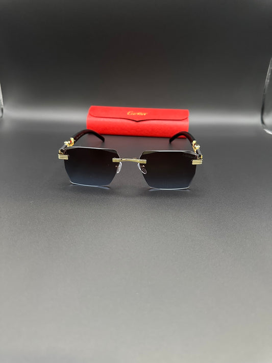 CARTIER sunglasses black/gold